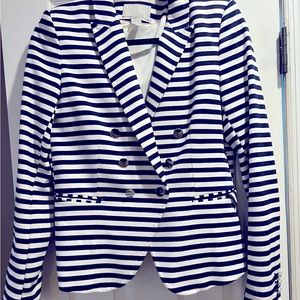 H&M blazer, Blue/White, size 12, fully lined